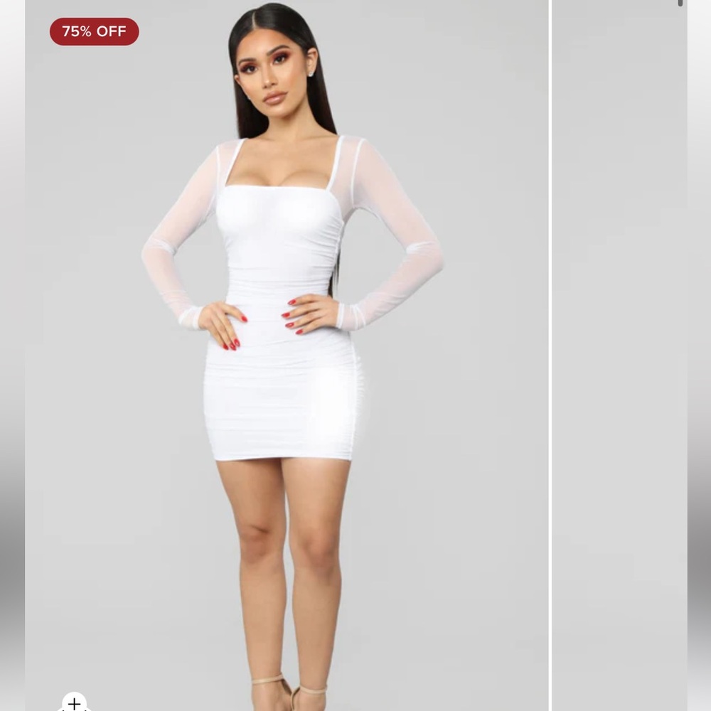 Fashion Nova White Mini Dress